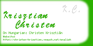 krisztian christen business card